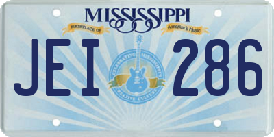 MS license plate JEI286