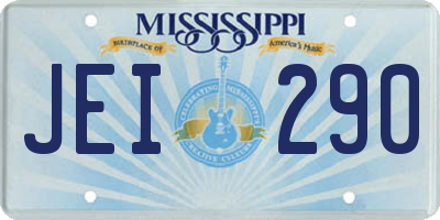 MS license plate JEI290