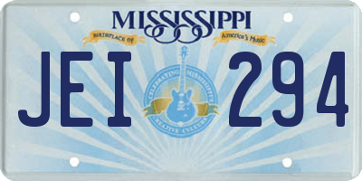 MS license plate JEI294
