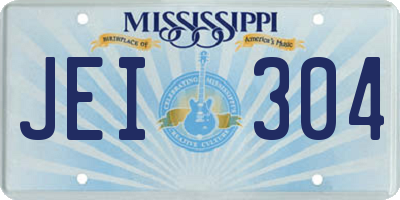 MS license plate JEI304