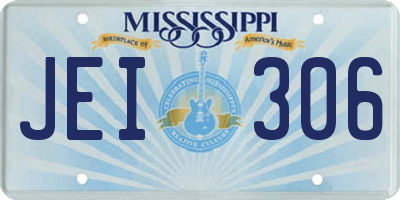 MS license plate JEI306