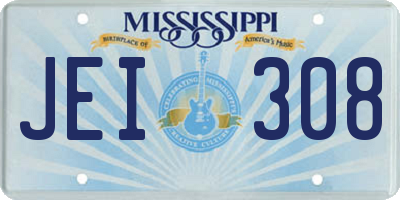 MS license plate JEI308