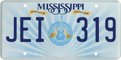 MS license plate JEI319