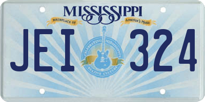 MS license plate JEI324