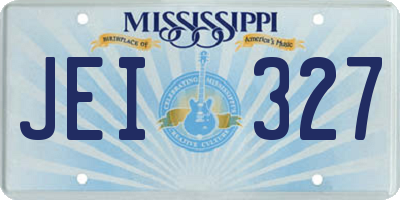 MS license plate JEI327