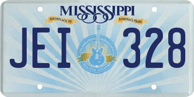 MS license plate JEI328