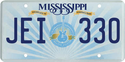MS license plate JEI330