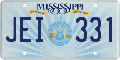 MS license plate JEI331