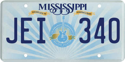 MS license plate JEI340