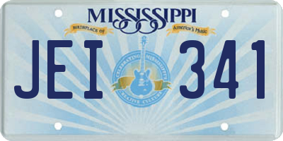 MS license plate JEI341