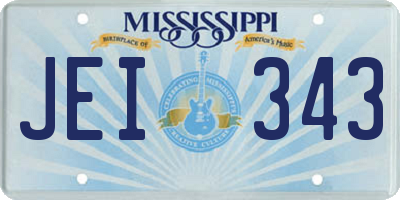 MS license plate JEI343