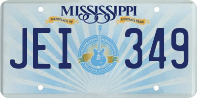 MS license plate JEI349