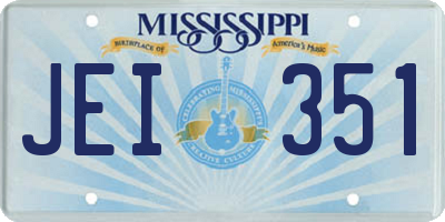 MS license plate JEI351
