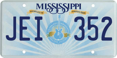 MS license plate JEI352
