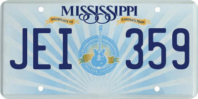 MS license plate JEI359