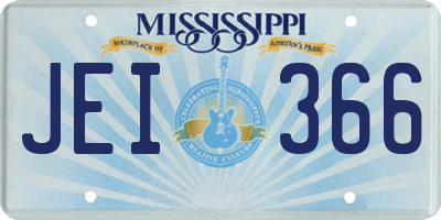 MS license plate JEI366