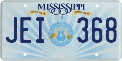 MS license plate JEI368