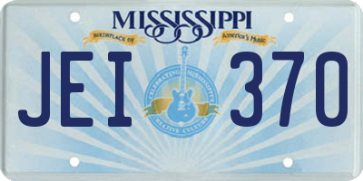 MS license plate JEI370