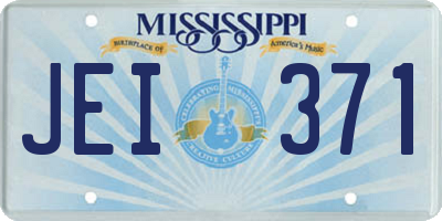 MS license plate JEI371