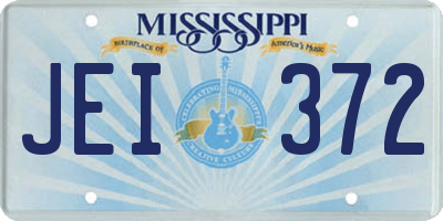 MS license plate JEI372