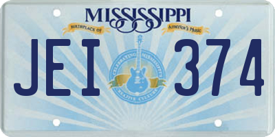 MS license plate JEI374