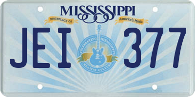 MS license plate JEI377