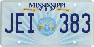 MS license plate JEI383