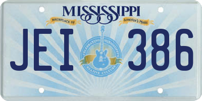 MS license plate JEI386
