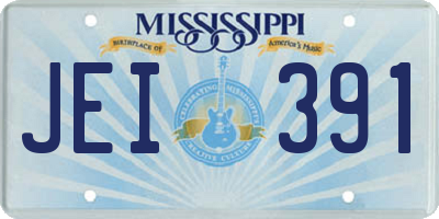 MS license plate JEI391