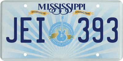 MS license plate JEI393