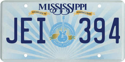 MS license plate JEI394