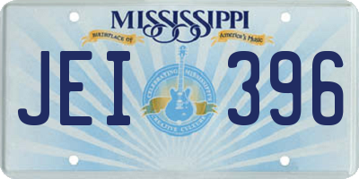 MS license plate JEI396