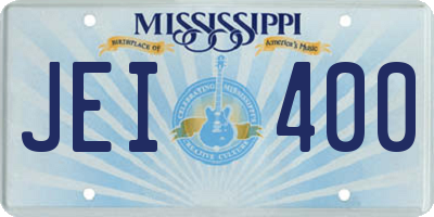 MS license plate JEI400