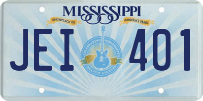 MS license plate JEI401