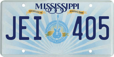 MS license plate JEI405