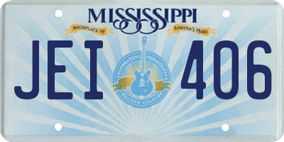 MS license plate JEI406