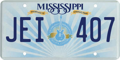 MS license plate JEI407