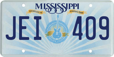 MS license plate JEI409