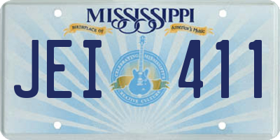 MS license plate JEI411