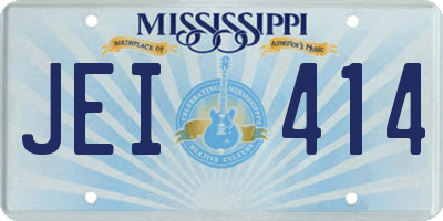 MS license plate JEI414