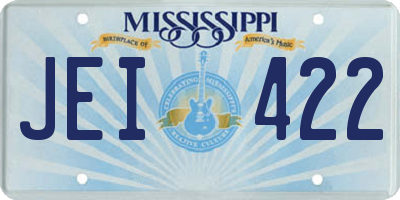 MS license plate JEI422