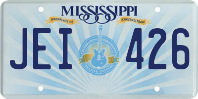 MS license plate JEI426