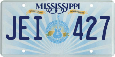 MS license plate JEI427