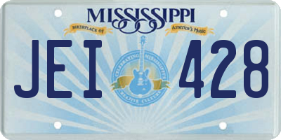 MS license plate JEI428