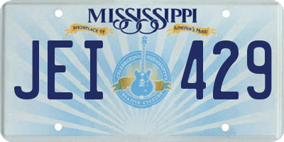MS license plate JEI429
