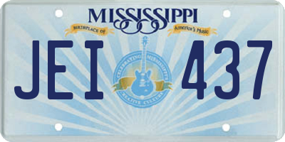 MS license plate JEI437