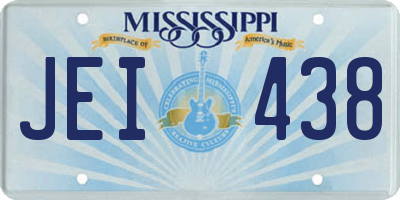 MS license plate JEI438