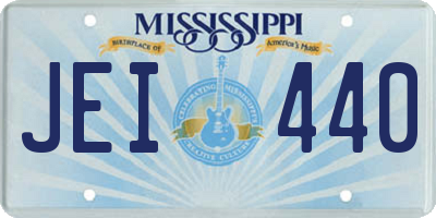 MS license plate JEI440