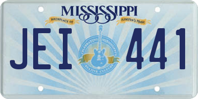 MS license plate JEI441