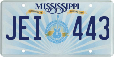 MS license plate JEI443